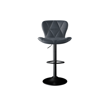 Faux Leather Swivel Bar Stools, Set of 2, Black (view 76)