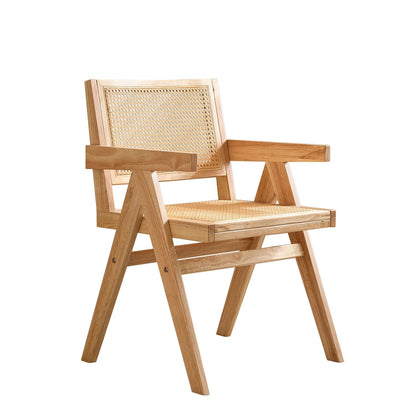 Rattan Mid-Century Accent Chair, Black (view 14)
