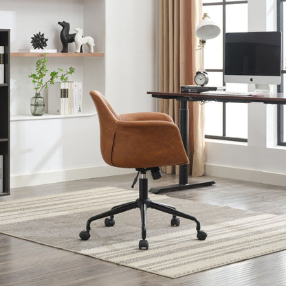 Faux Leather Mid-Century Accent Chair (view 38)