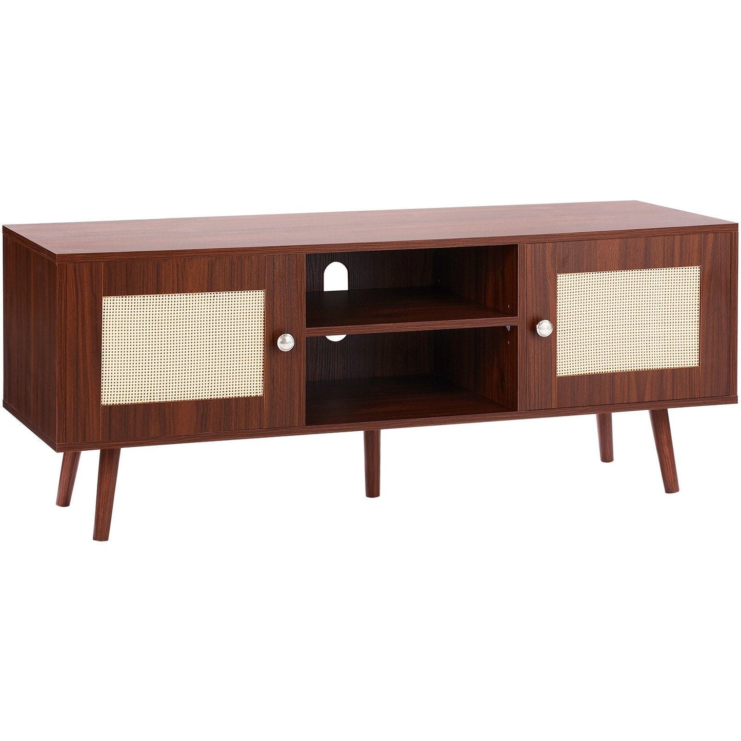 55" TV Mid-Century TV Stand, Walnut (view 9)