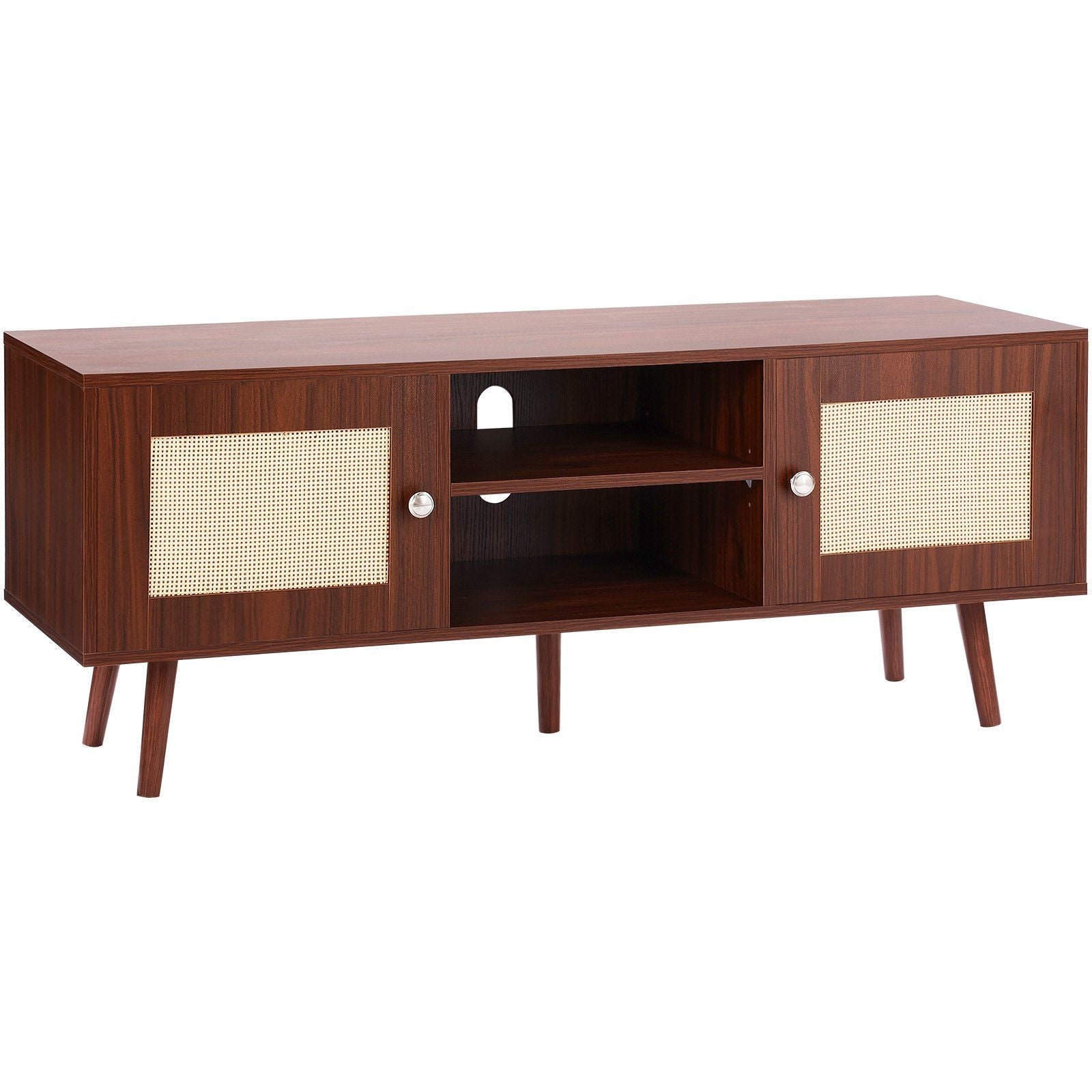 55" TV Mid-Century TV Stand, Walnut (view 9)