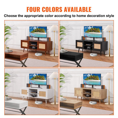 55" TV Mid-Century TV Stand, Black (view 6)