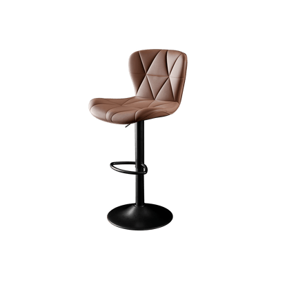 Faux Leather Swivel Bar Stools, Set of 2, Black (view 22)