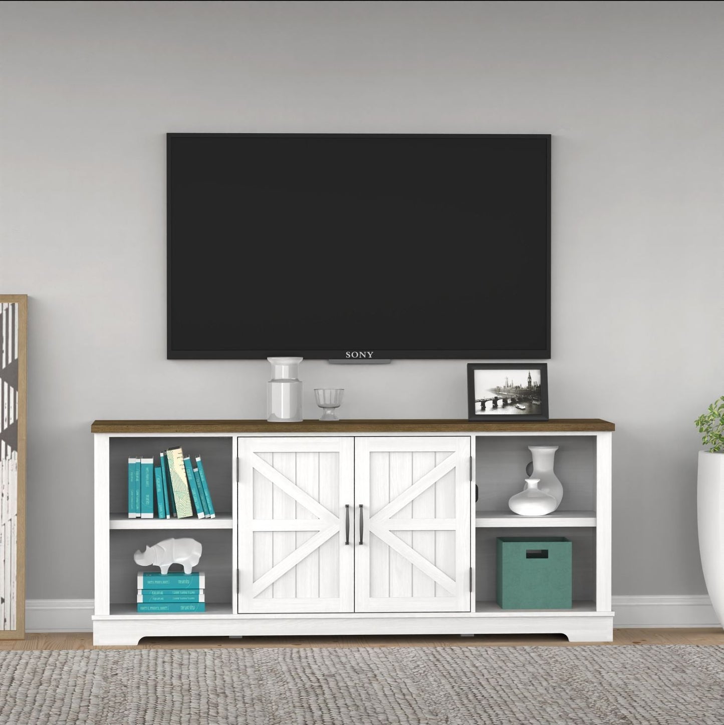 80" TV Mid-Century TV Stand, 60" Wide (view 14)