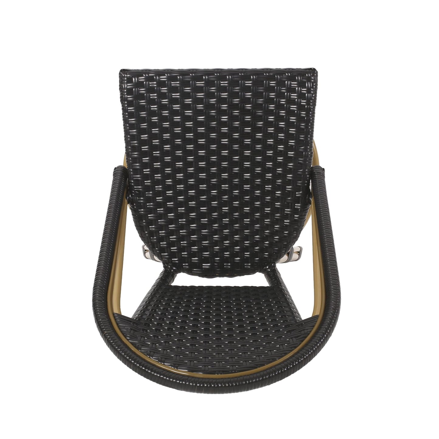 Rattan Swivel Bar Stools, Black, Set of 2, 45.75" Tall (view 10)