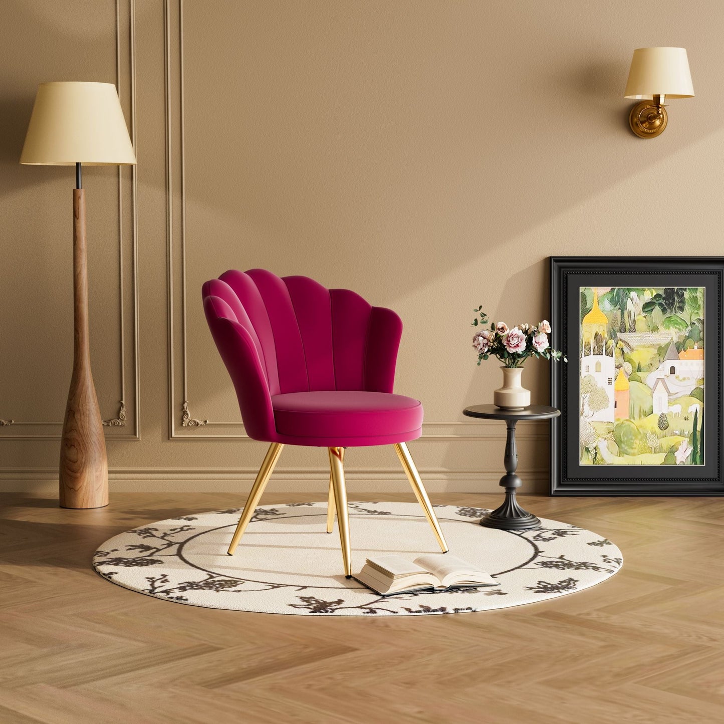 Velvet Mid-Century Accent Chair, 30" Wide (view 12)