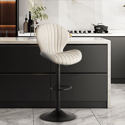 Faux Leather Swivel Bar Stools, Set of 2, High Back (view 6)