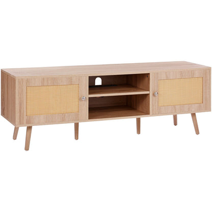 65" TV Mid-Century TV Stand, Oak (view 9)