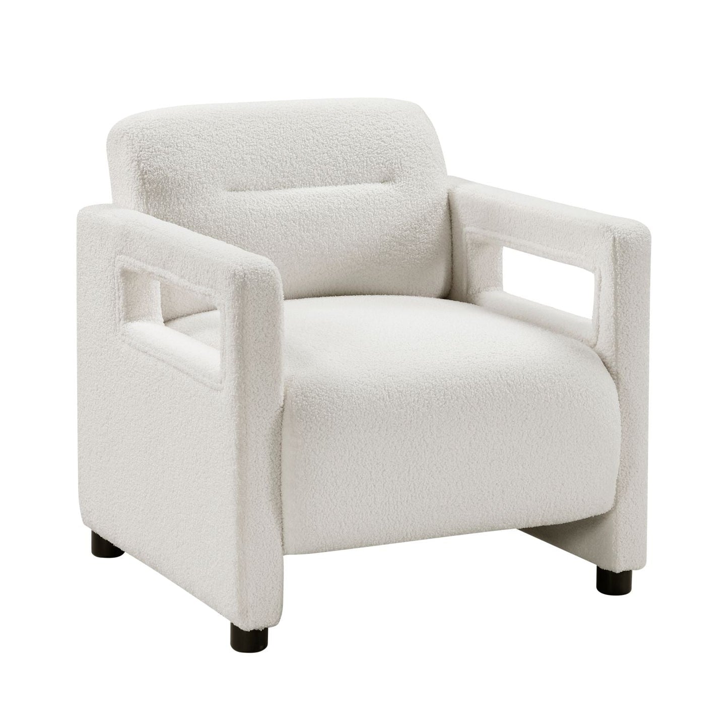 Boucle Mid-Century Accent Chair, Beige, 30" Wide (view 2)
