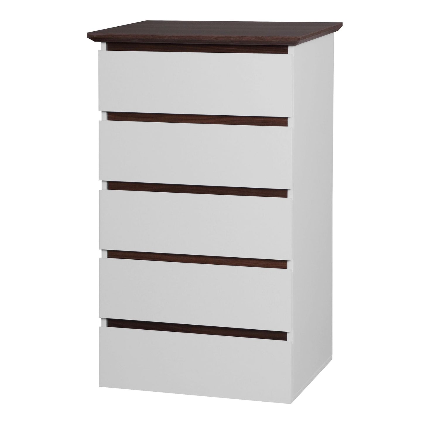 5-Drawer Mid-Century Dresser, White, 60" Wide (view 6)