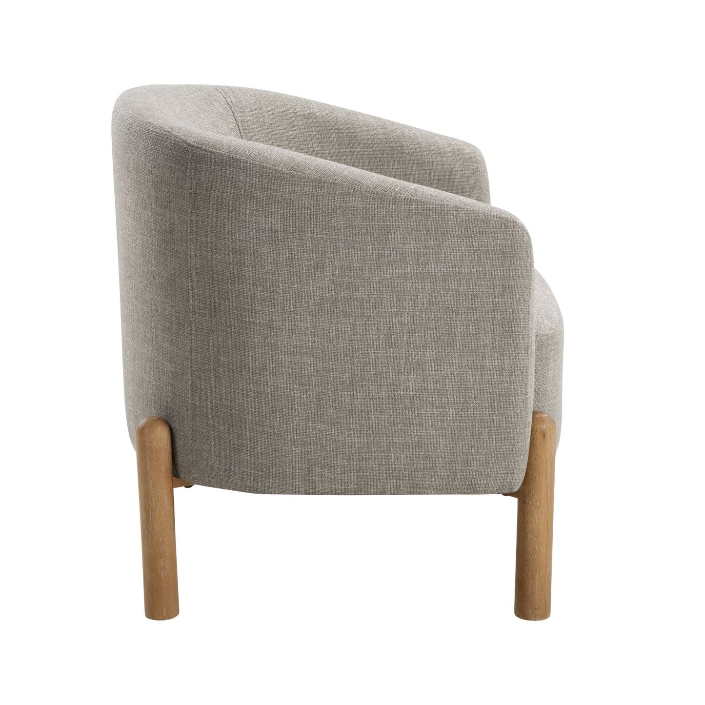 Solid Wood Mid-Century Accent Chair, Taupe, 27.5" Wide (view 6)