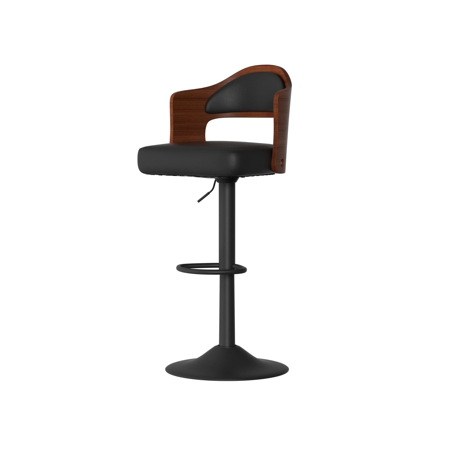 Faux Leather Swivel Bar Stools, Set of 2, 18" Wide (view 9)