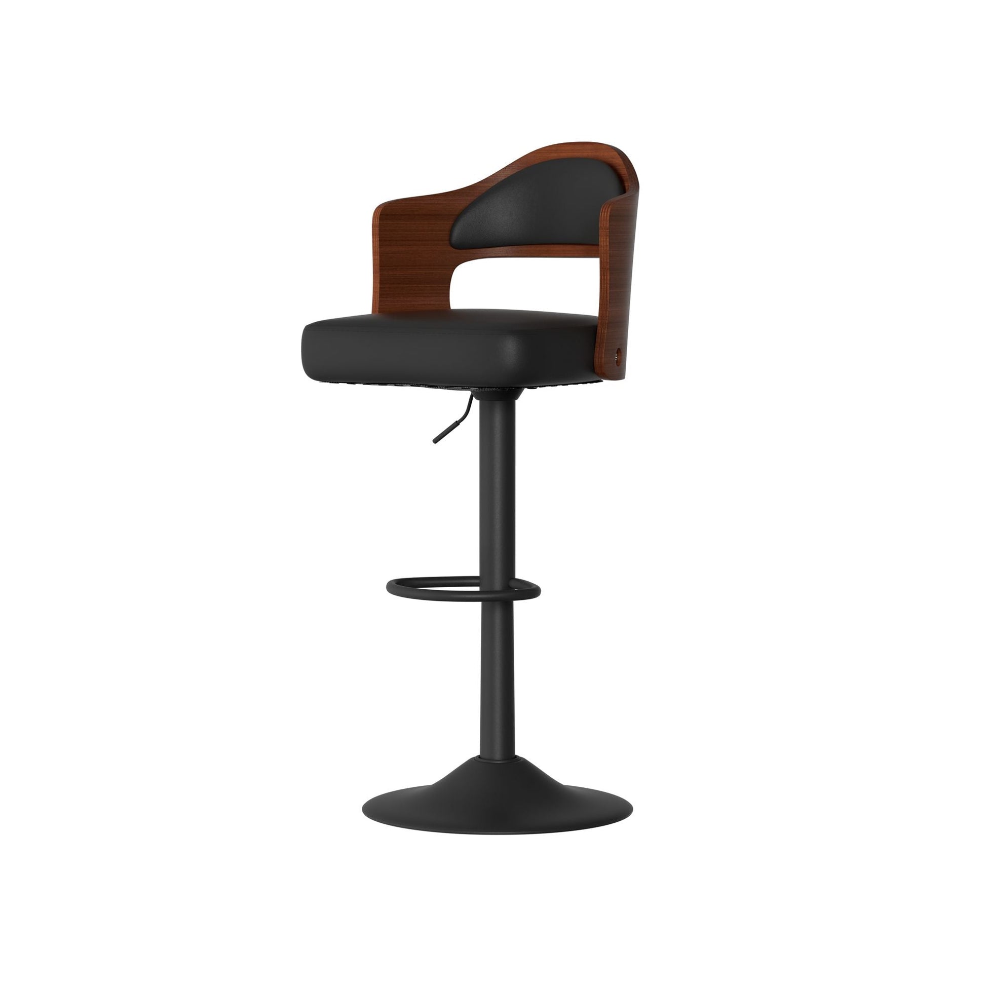 Faux Leather Swivel Bar Stools, Set of 2, 18" Wide (view 9)