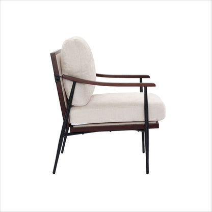 Linen Mid-Century Accent Chair, White, 30" Wide (view 16)