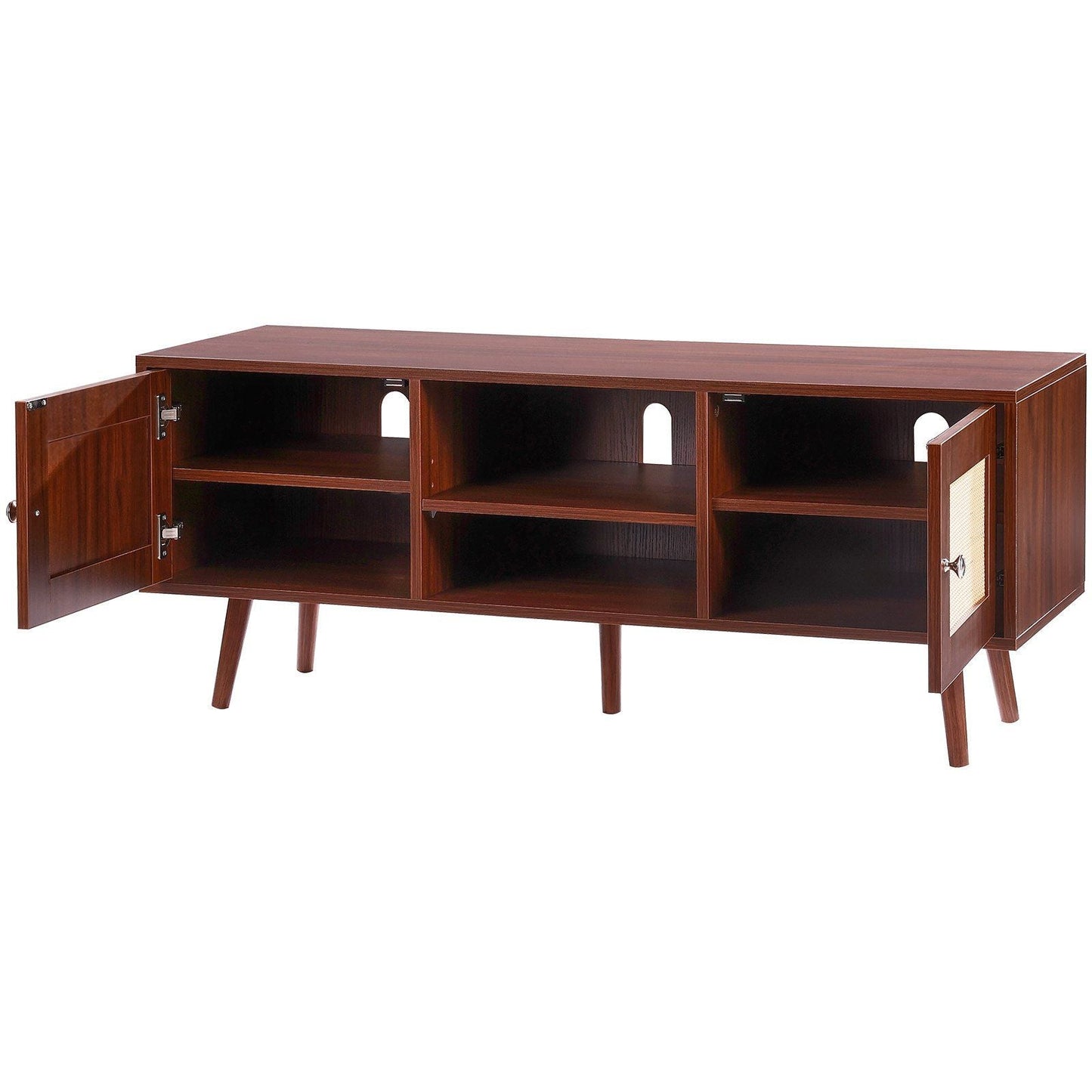 55" TV Mid-Century TV Stand, Walnut (view 11)