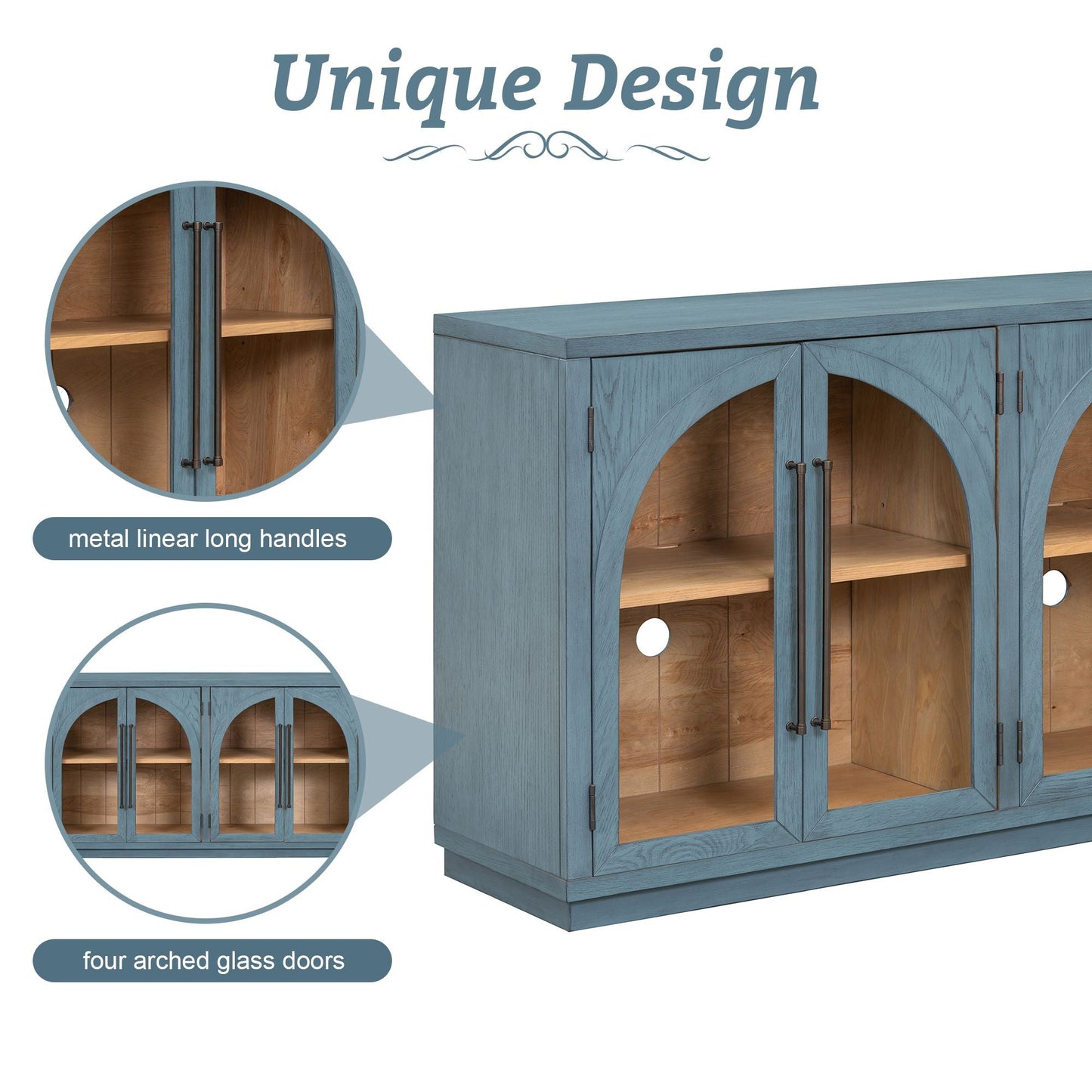 Mid-Century Cabinet, Navy (view 7)