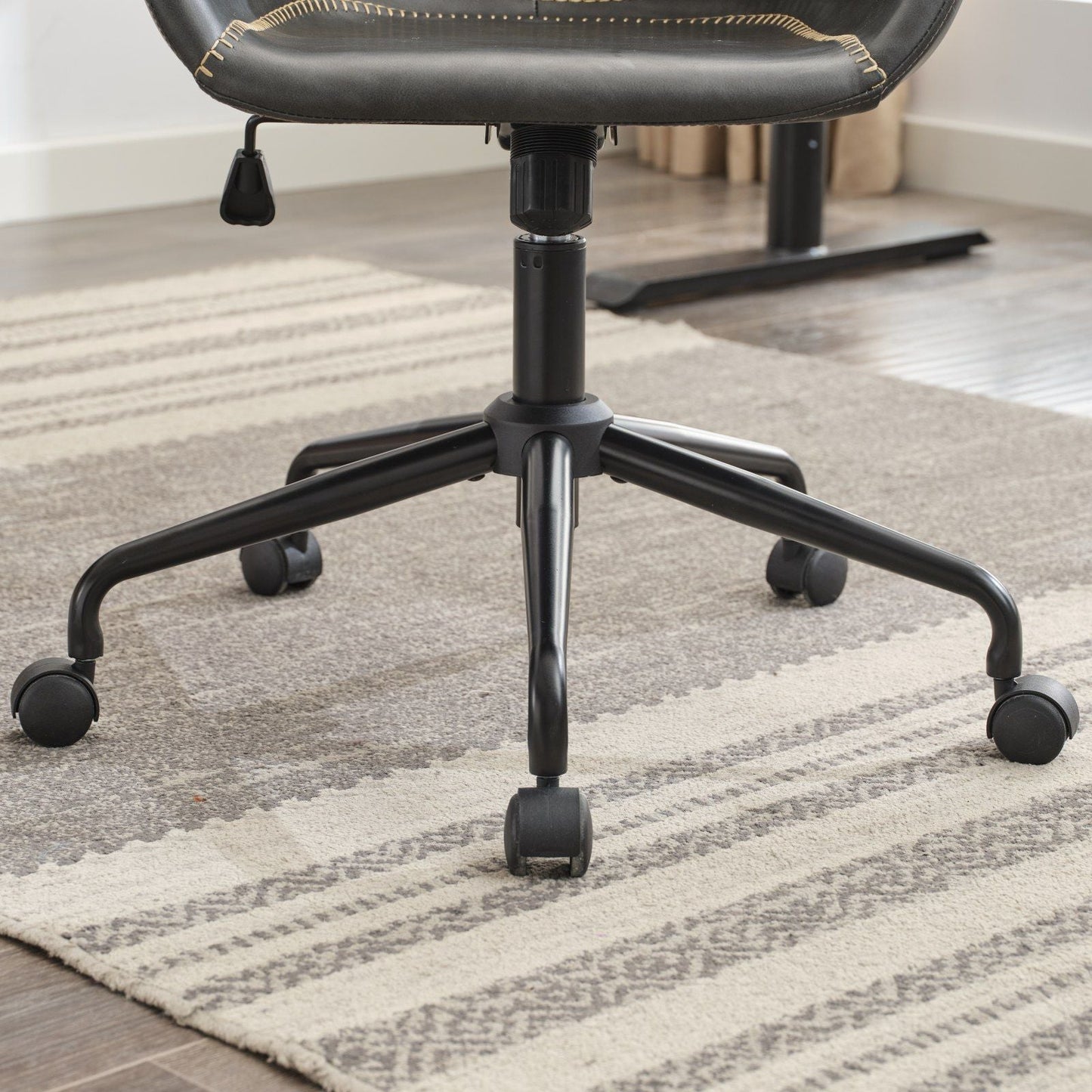 Faux Leather Mid-Century Accent Chair (view 32)