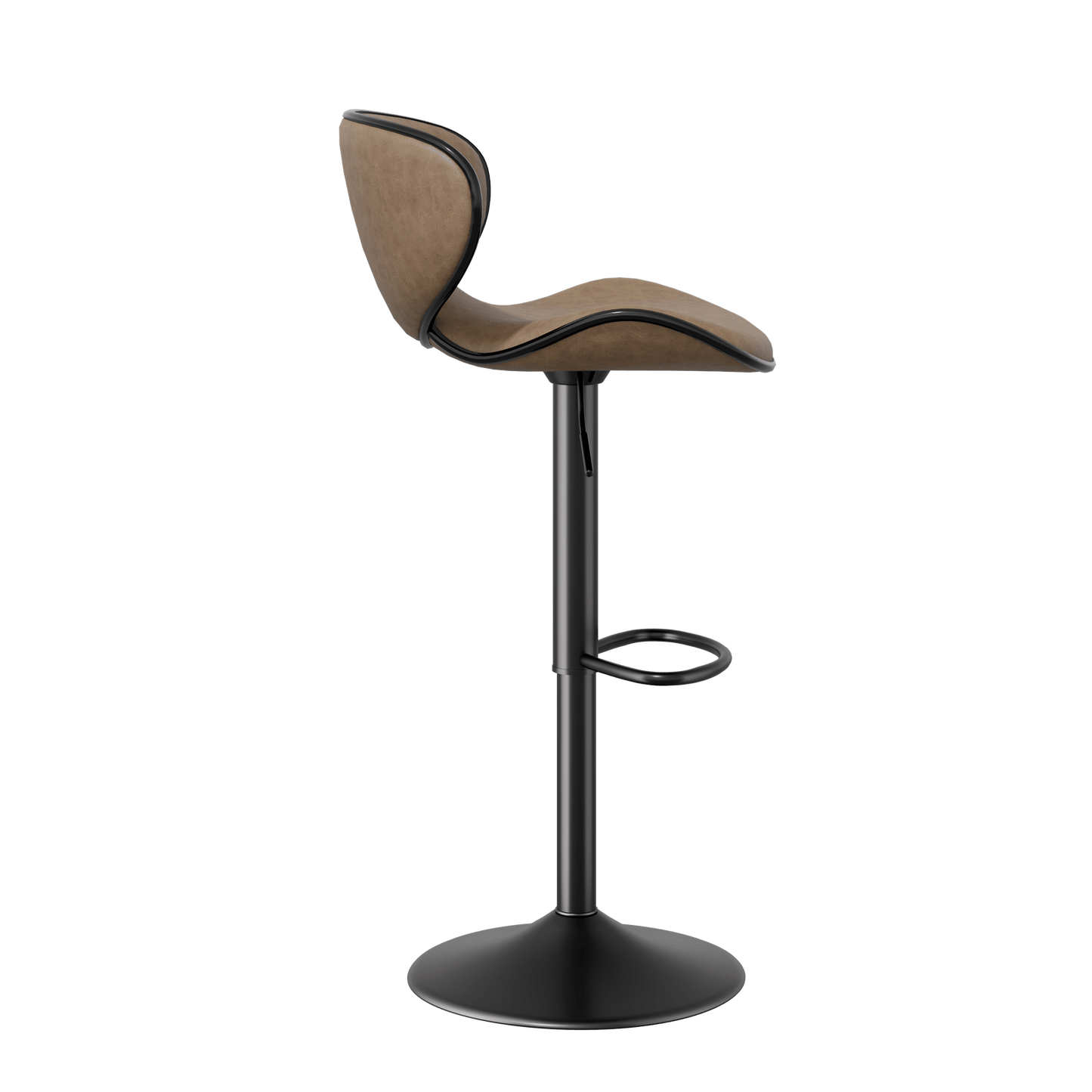 Faux Leather Swivel Bar Stools, Set of 2, Yellow (view 16)
