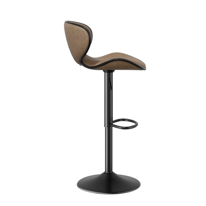 Faux Leather Swivel Bar Stools, Set of 2, Yellow (view 16)