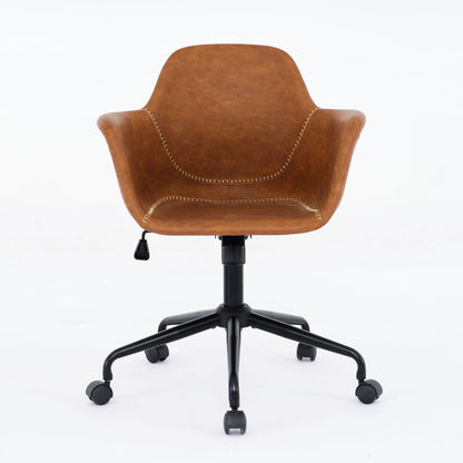 Faux Leather Mid-Century Accent Chair (view 3)