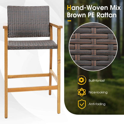 Rattan Mid-Century Accent Chair, Natural, 24.5" Wide (view 4)