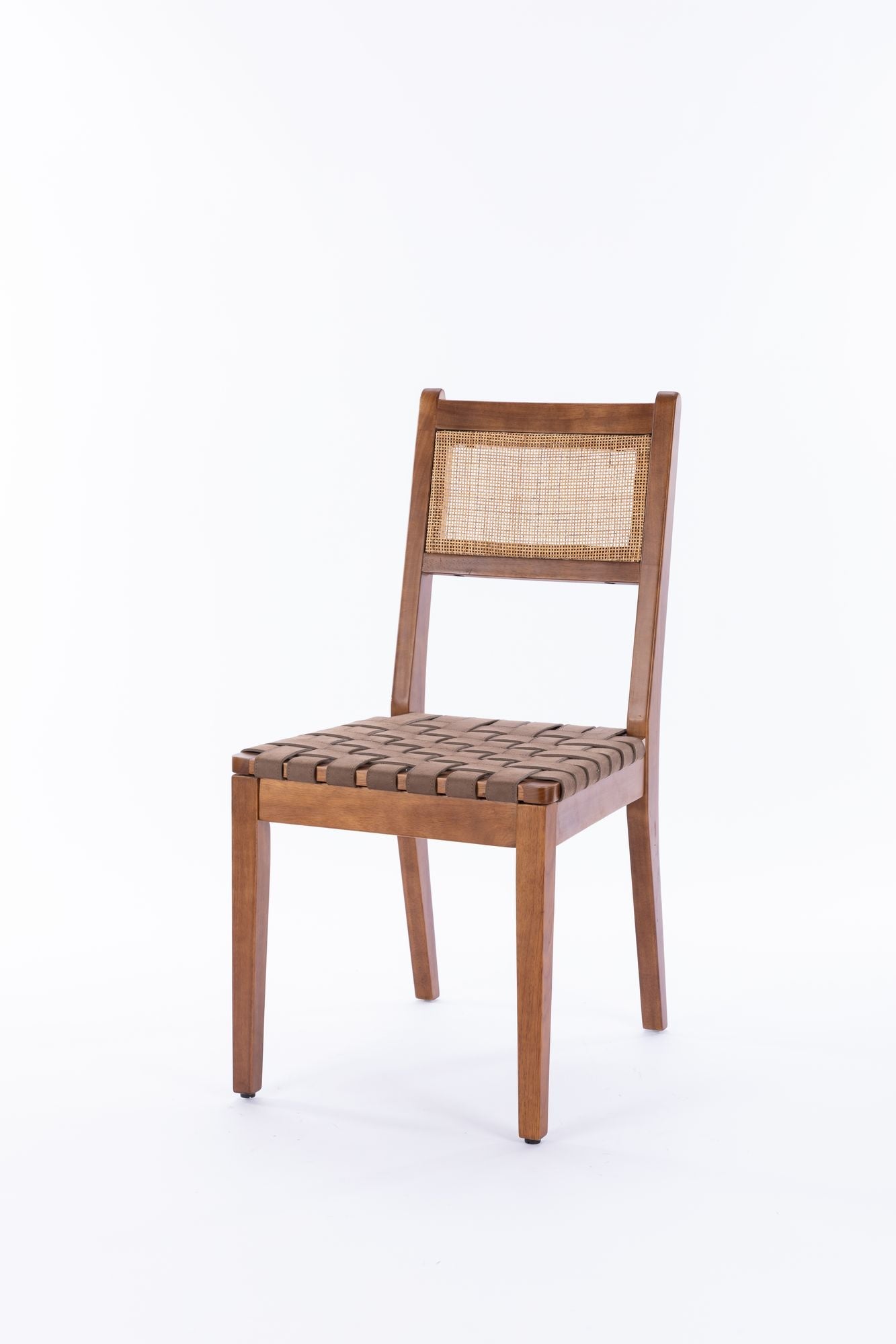 Leather Mid-Century Dining Chairs, Set of 2, Brown, 20" Wide (view 4)
