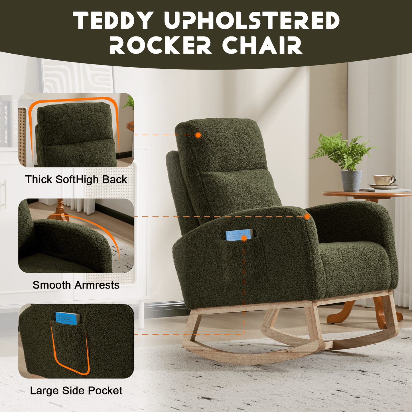 Teddy Mid-Century Rocking Chair (view 21)