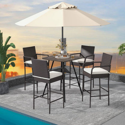 Rattan Swivel Bar Stools, Set of 2, Set of 2 (view 9)