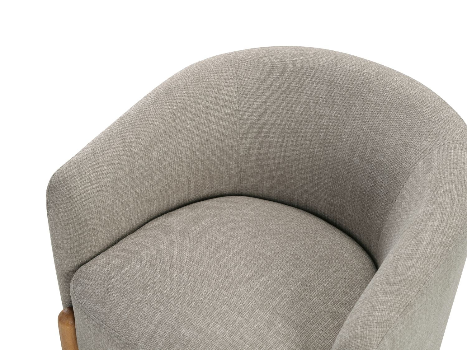 Solid Wood Mid-Century Accent Chair, Taupe, 29" Tall (view 4)