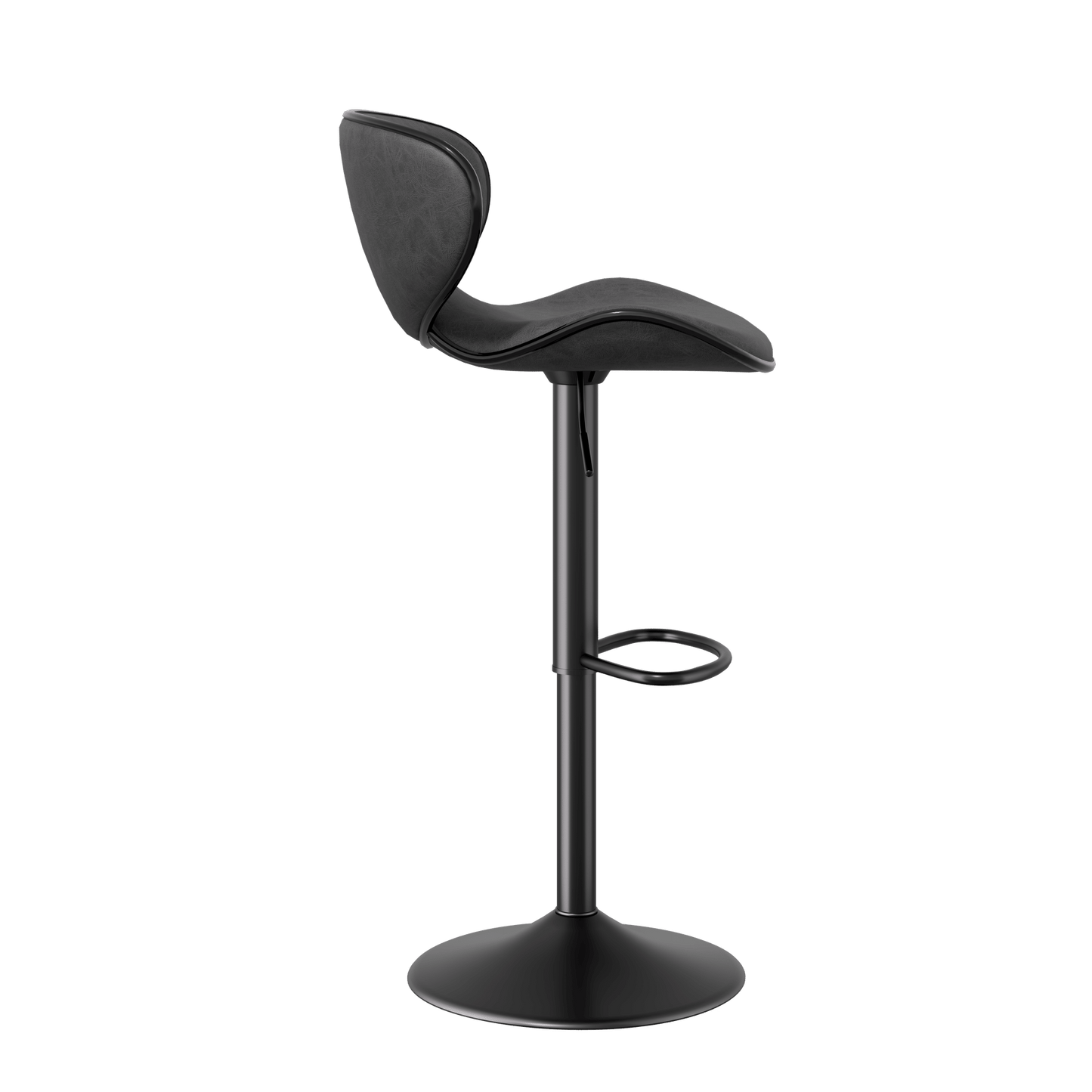 Faux Leather Swivel Bar Stools, Set of 2, Yellow (view 9)