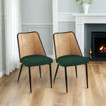 Boucle Mid-Century Dining Chairs, Set of 2, Natural (view 3)