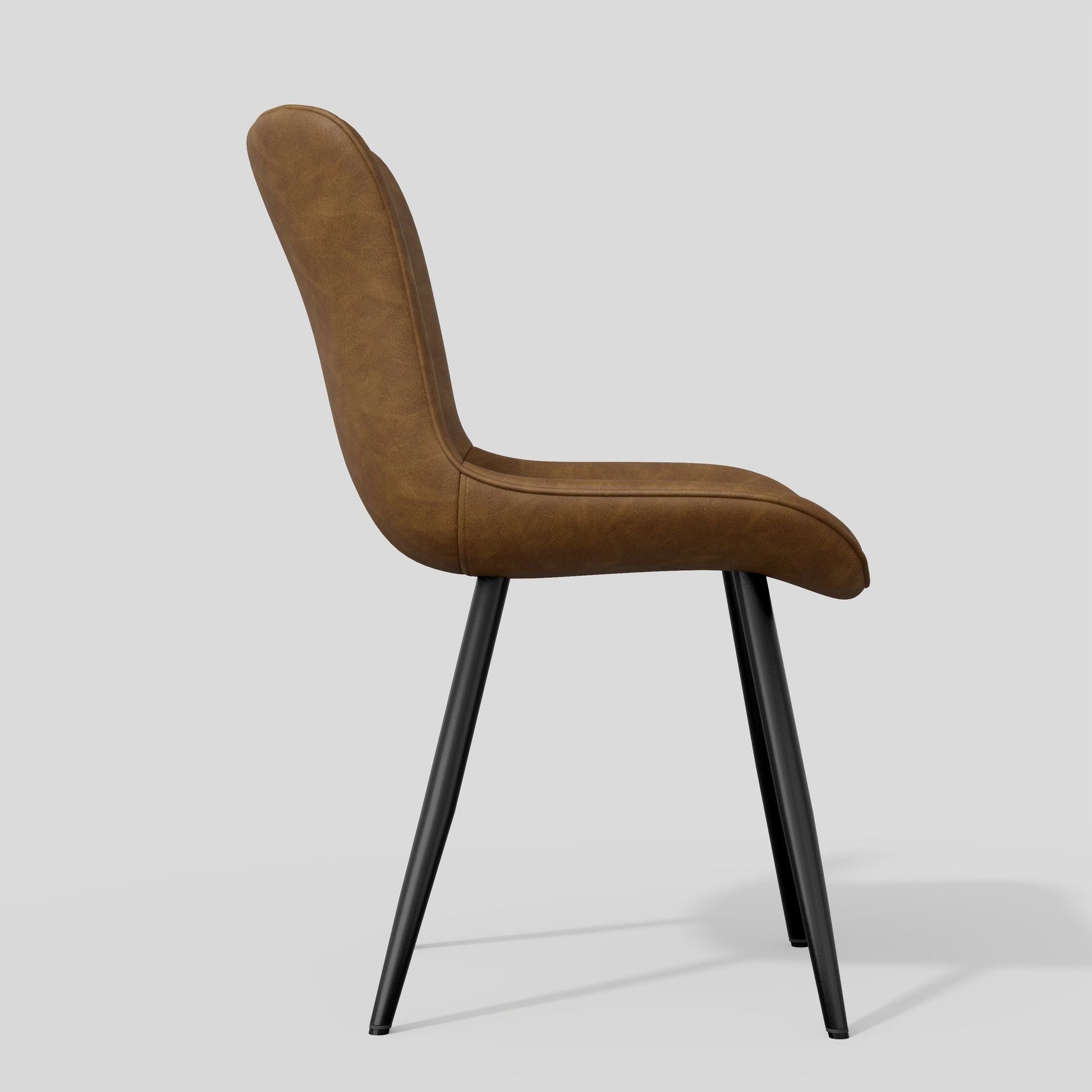 Leather Mid-Century Accent Chair, Beige (view 29)