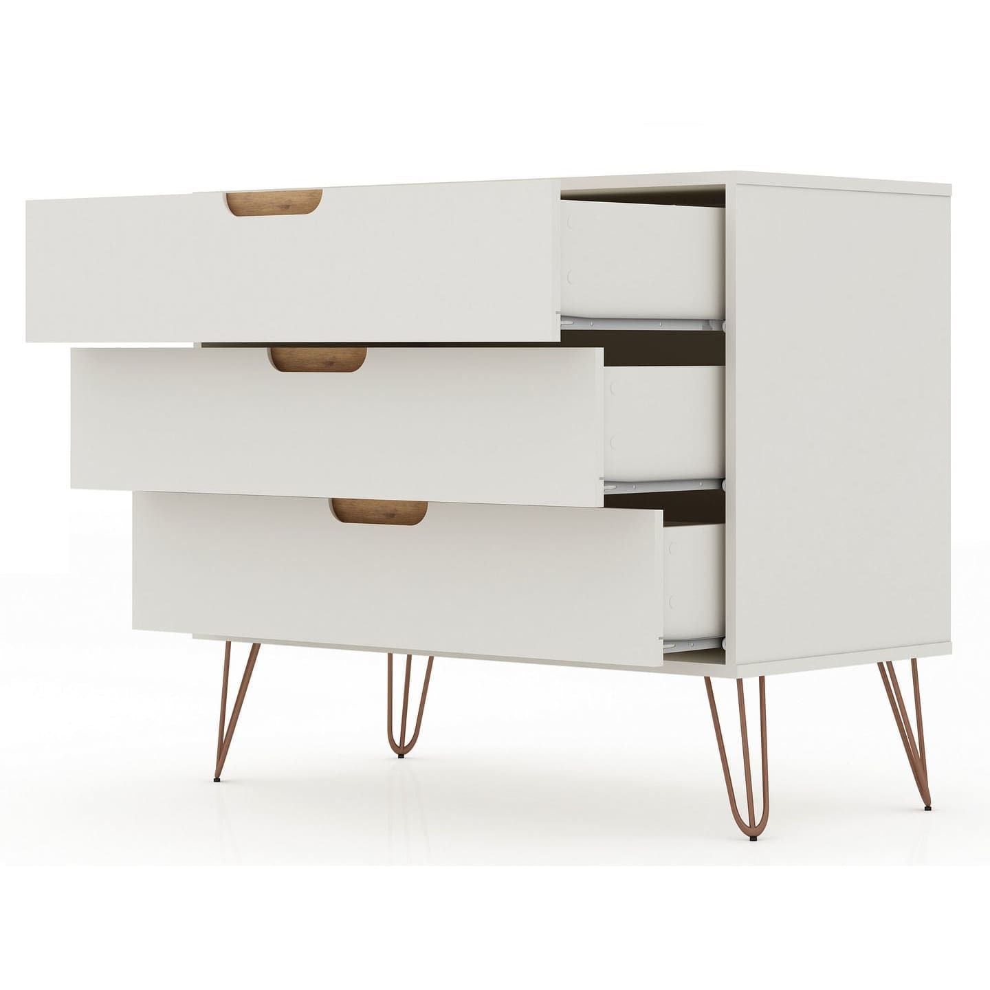 3-Drawer Mid-Century Dresser, 60" Wide (view 4)