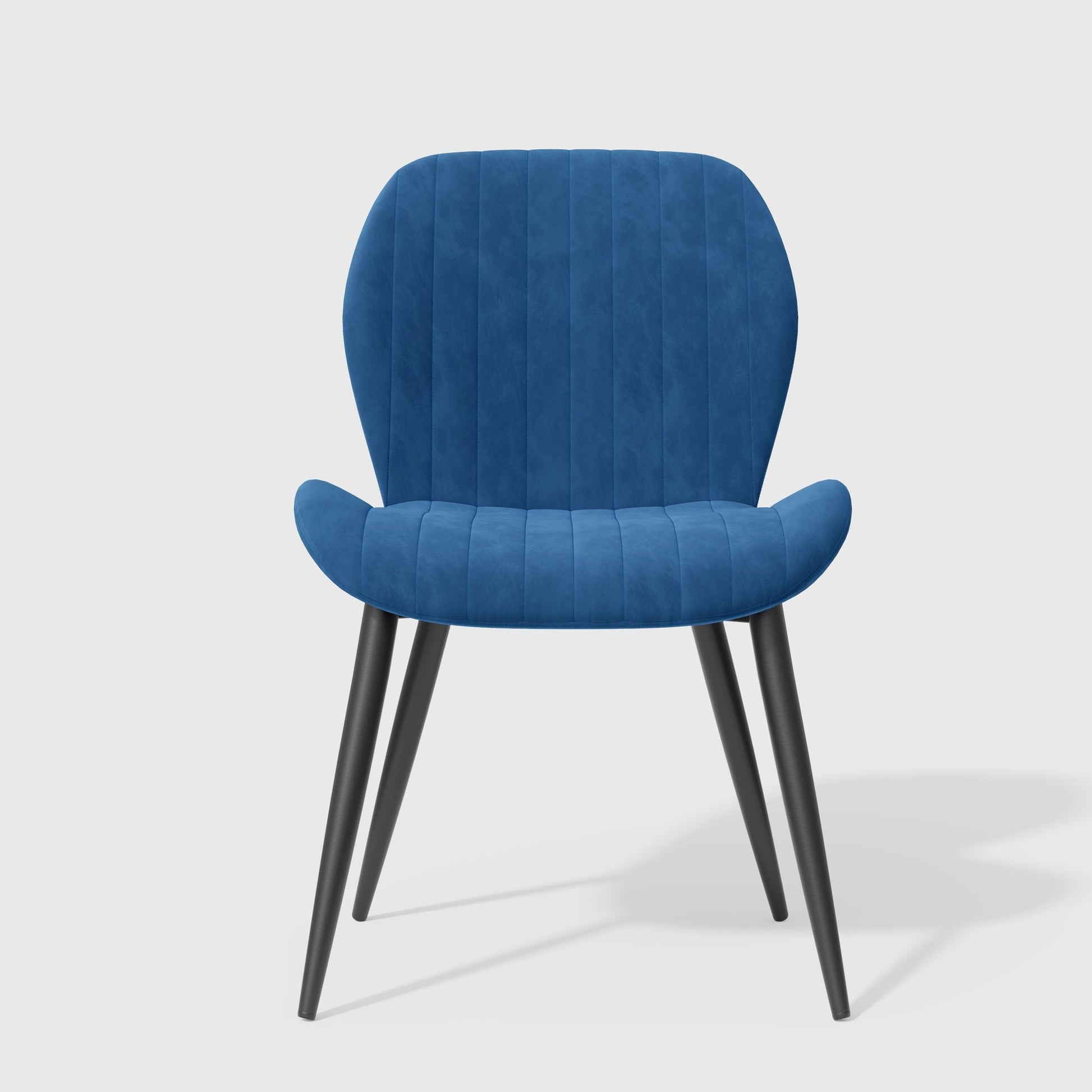 Velvet Mid-Century Dining Chairs, Set of 2, Blue (view 6)