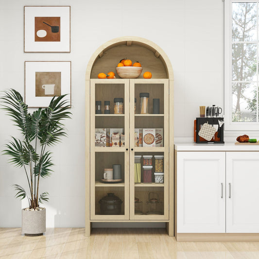 Mid-Century Cabinet, White, Tall