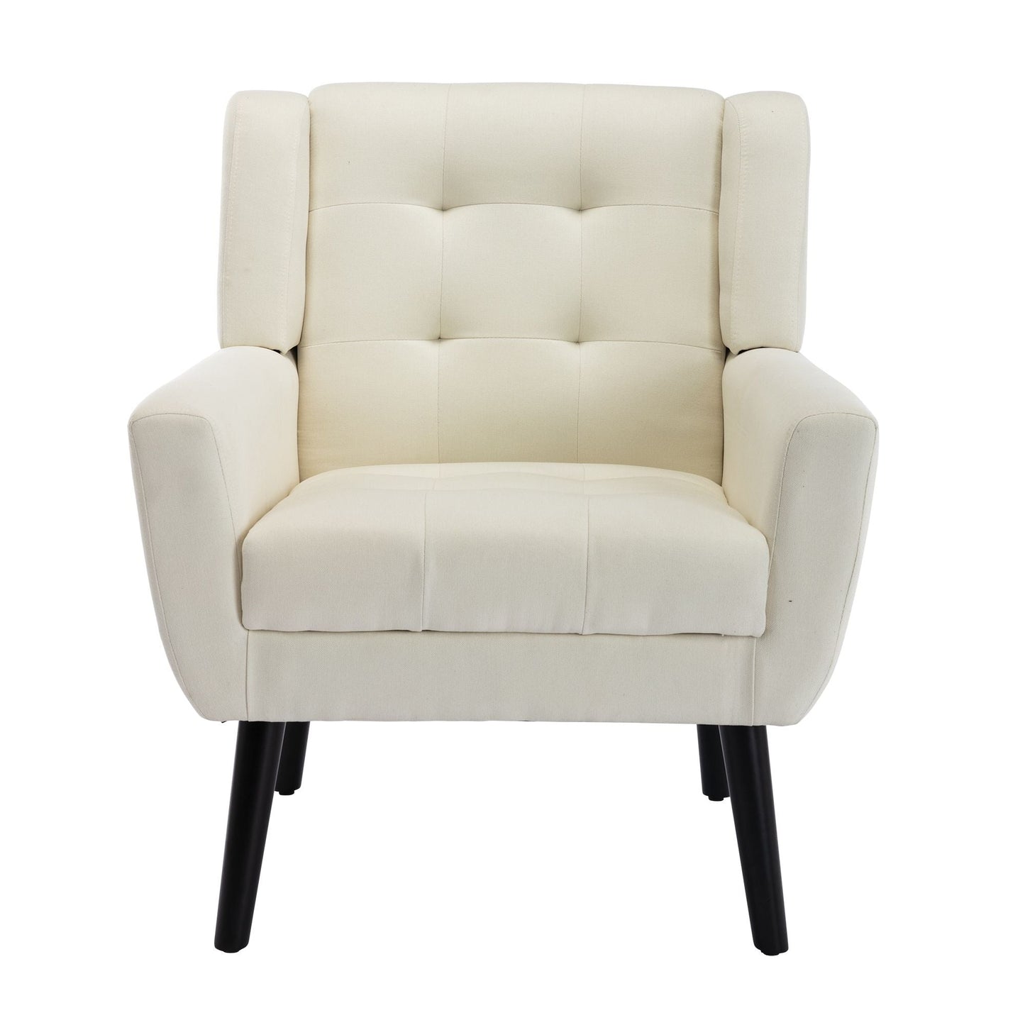 Linen Mid-Century Accent Chair, Light Gray (view 41)