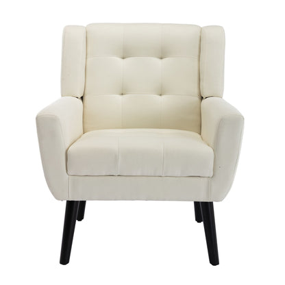 Linen Mid-Century Accent Chair, Light Gray (view 41)