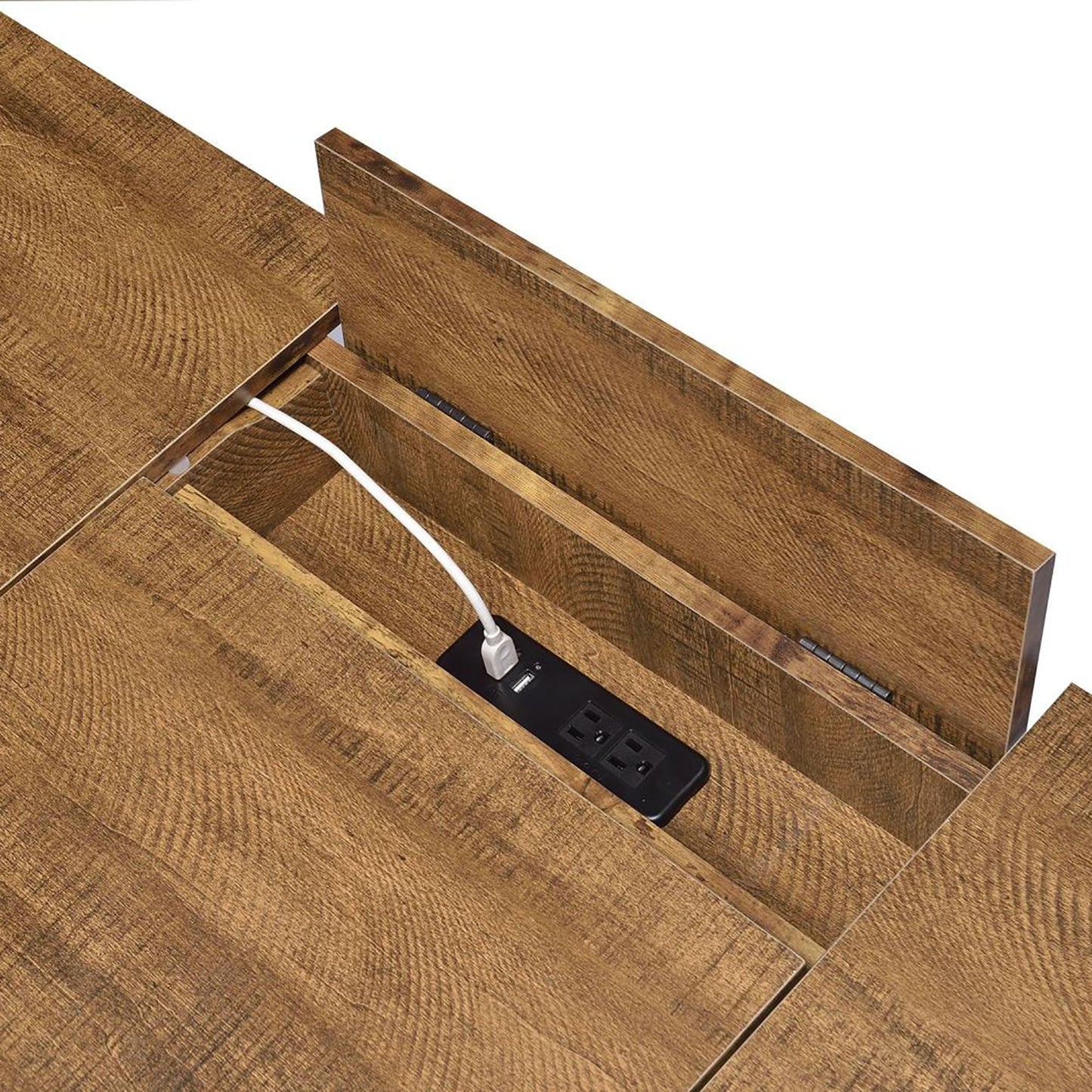 Rustic Amber Writing Desk with 4 Hidden Storages (view 9)