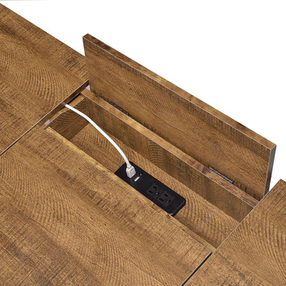 Rustic Amber Writing Desk with 4 Hidden Storages (view 9)