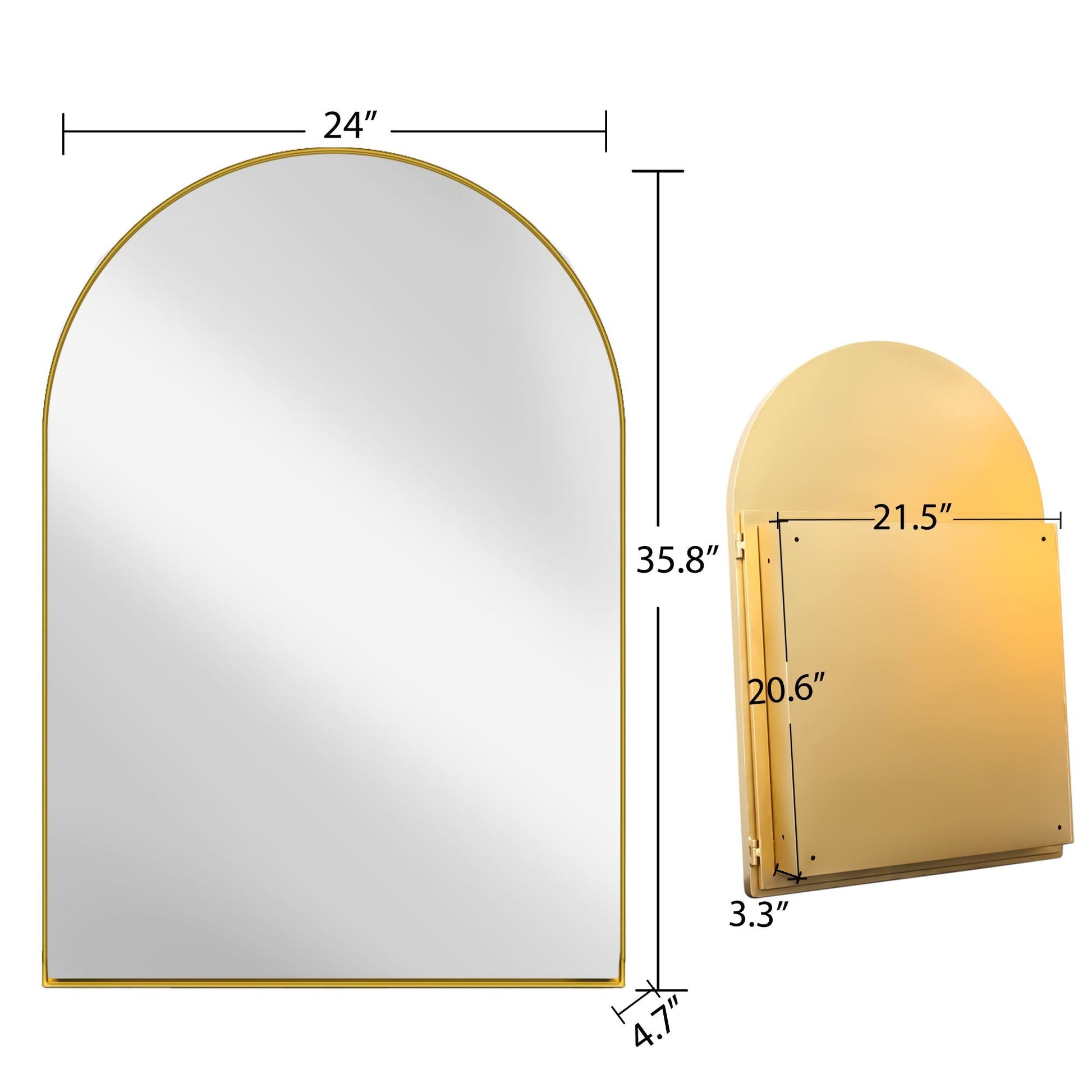 Metal Mid-Century Cabinet, Gold (view 7)
