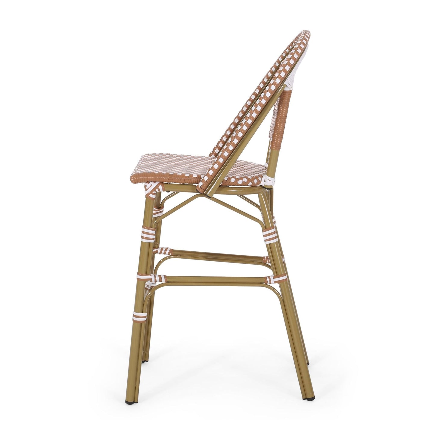 Rattan Swivel Bar Stools, White (view 9)
