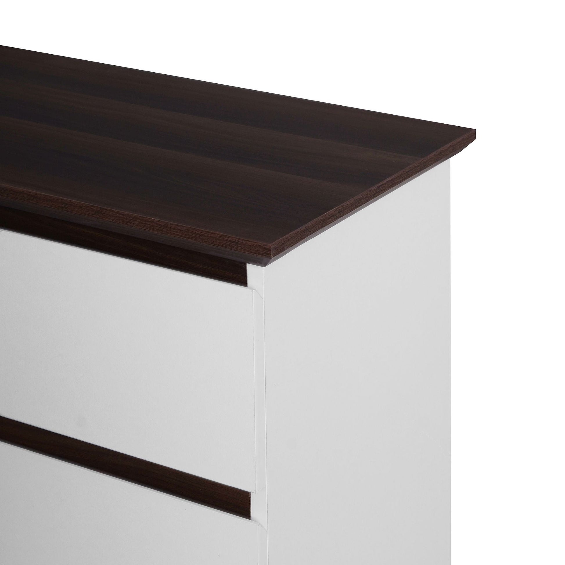 5-Drawer Mid-Century Dresser, White, 60" Wide (view 10)