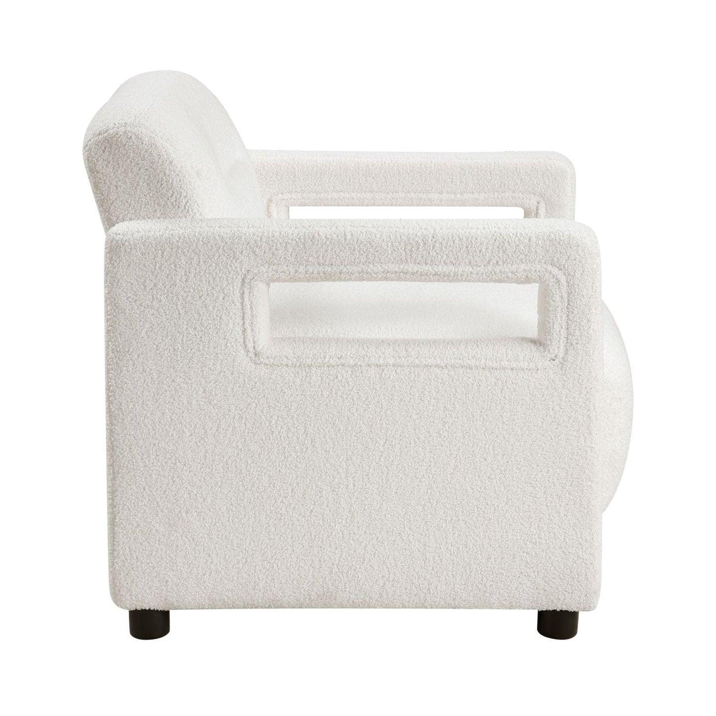 Boucle Mid-Century Accent Chair, Beige, 30" Wide (view 4)