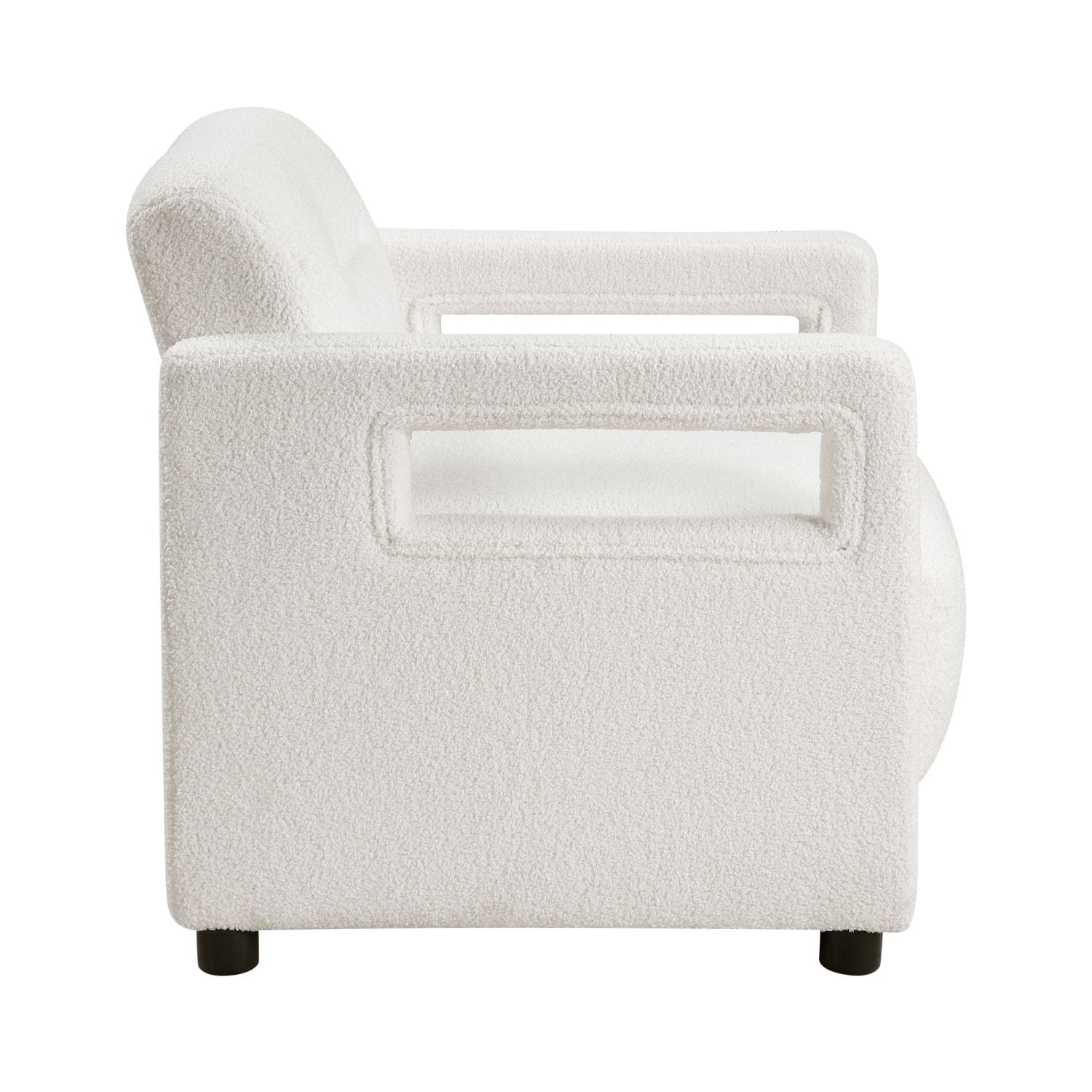 Boucle Mid-Century Accent Chair, Beige, 30" Wide (view 4)