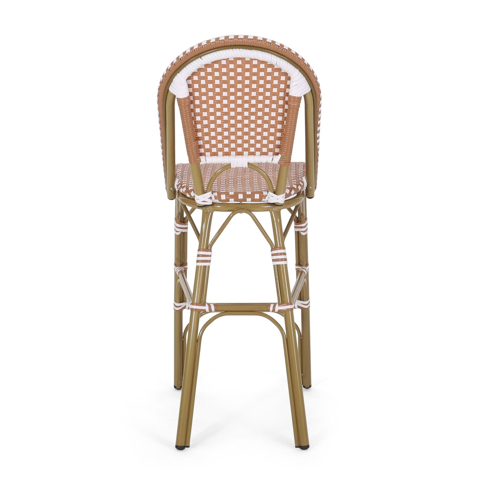 Rattan Swivel Bar Stools, White (view 11)