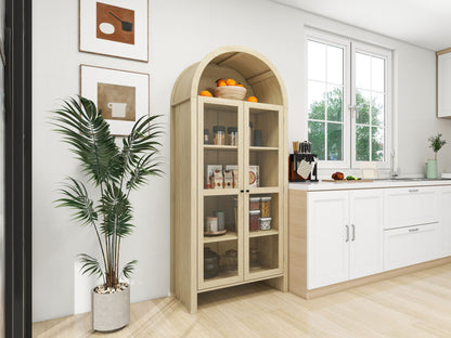 Mid-Century Cabinet, White, Tall (view 3)