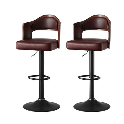 Faux Leather Swivel Bar Stools, Set of 2, 18" Wide (view 38)