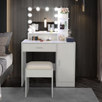 FCH Vanity Desk – LED, 1 Drawer + 1 Cabinet