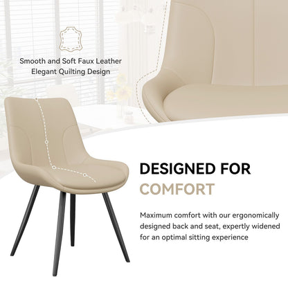 Leather Mid-Century Dining Chairs, Set of 2, 20" Wide (view 28)