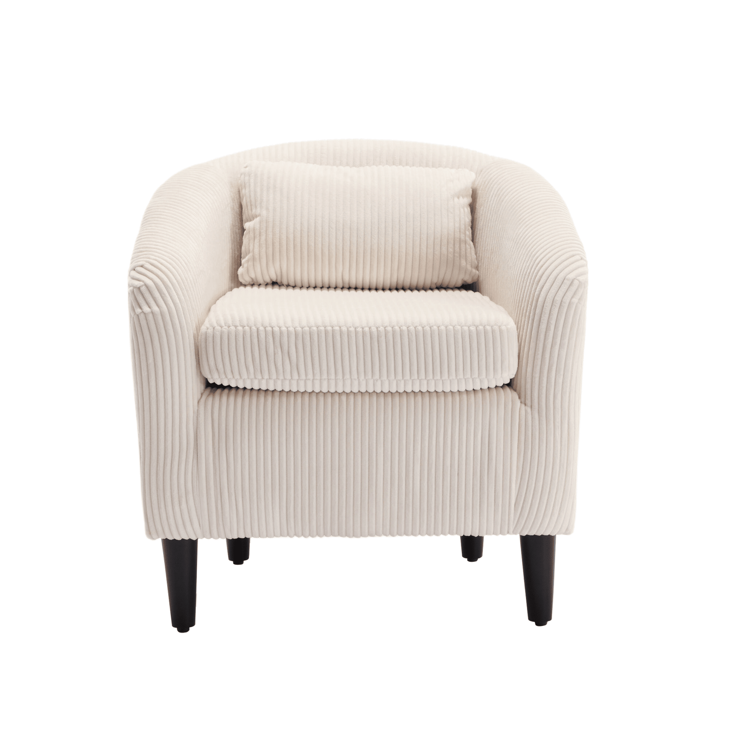 Upholstered 3-Seat Mid-Century Sofa, Beige (view 8)